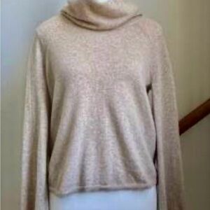 Garnet Hill 5 Star Cowl Neck Cashmere Sweater XS $189